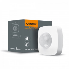 Kustības un gaismas sensors VIDEX VL-SPC24W, 2-8m, 10sec-7min, 10-2000lx, 360*, IP54, balts | VL-SPC24W