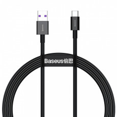 Baseus uzlādes un datu kabelis USB-A uz Type-C 6A 66W 1m, melns | CATYS-01