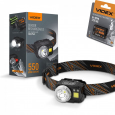 Galvas lukturis ar sensoru LED CREE XPG3 5W + COB 5W 550Lm 5000K, Li-ion VLF-B12 1200mAh (nopērkams rezerves akumulators) vai 3xAAA, VLF-H075C, vadāms ar roku žestu! | VLF-H075C