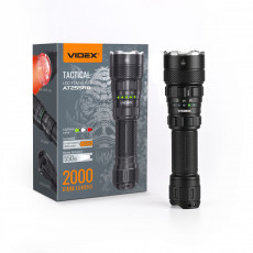 Lukturis LED taktiskais Luminus SST40 20W, RED/GREEN CREE XTE 3W, 2000Lm 5000K, Li-ion 21700 4000mAh - iekļauts! (maināms uz 18650), VIDEX VLF-AT255RG, ar manuāli regulējamu gaismas slēdzi! Taktiskais lukturis montāžai un pogas vadībai uz ieroča! | VLF-AT255RG