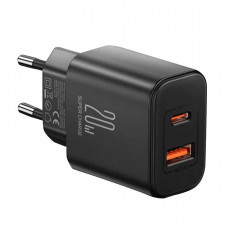 Joyroom lādētājs 1xUSB-A un 1xUSB-Type-C 20W, melns | JR-TCF05 Black