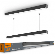 Lineārais LED gaismeklis (savstarpēji savienojams) 50W 1200mm, 5000Lm 5000K, IP20 VIDEX VL-BNL02-50125B (neitrāli balta gaisma), melns | VL-BNL02-50125B