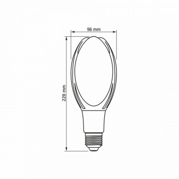 Spuldze LED E27 30W, 3200Lm 4000K, stars<330* (A96) VIDEX (neitrāli balta gaisma)