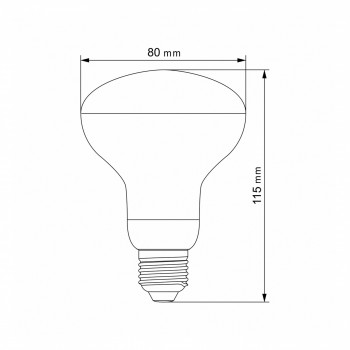 Spuldze augu audzēšanai LED E27 9W, 14 umol/s, 1200K (bicolor), stars<120* (R80) VIDEX-FITO