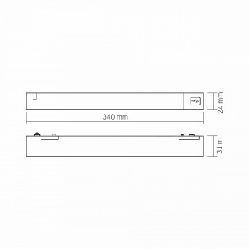 Magnētiskās sliedes strāvas adapters 200W VIDEX VL-TRMS-P200B