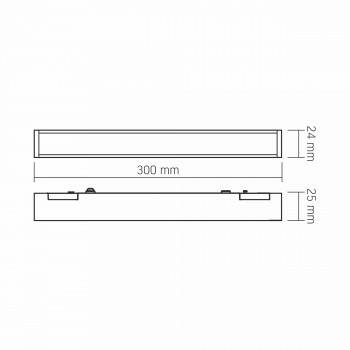 Magnētiskās sliedes gaismeklis 10.5W, 980Lm 4000K, VIDEX VL-TRMS-LD430B, melns (neitrāli balta gaisma)