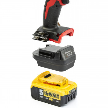 Badaptor adapters DEWALT XR baterija uz MILWAUKEE 18V instrumentu