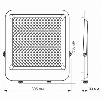 Prožektors LED 200W, 24000Lm 5000K, VIDEX-DAVIS (neitrāli balta gaisma)