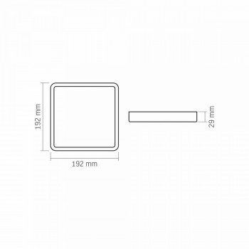 Gaismeklis LED virsapmetuma (kvadrāts) 18W, 1850Lm 4000K, VIDEX VLE-DLSS-184B (neitrāli balta gaisma), melns