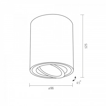 Ceiling spotlight luminaire VIDEX VL-SPF13A-W