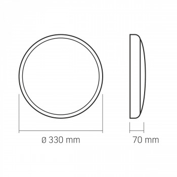 Ārkārtas situāciju LED griestu gaismeklis ar bateriju un kustības sensoru 15-30W, 2700-6500K, IP44, VIDEX   