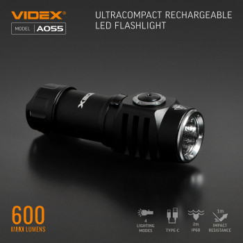 Lukturis LED Luminus SST20 10W, 600Lm 5700K, Li-ion 16340 800mAh - iekļauts! (maināms uz CR123A), VIDEX VLF-A055, kompakts kabatas izmēra lukturis!