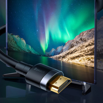 Baseus 4K HDMI Male uz 4K HDMI Male kabelis, 2m, melns