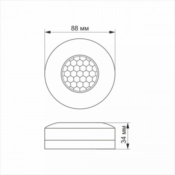 Kustības un gaismas sensors VIDEX VL-SPC12B, 8m, 10sec-7min, 10-2000lx, 360*, IP20, melns