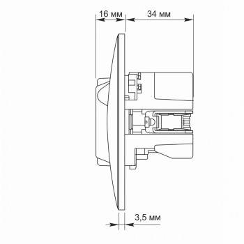 Kontaktligzda z/a 1V + ligzdas (USB-A + USB-C), Videx Binera, balta, IP20