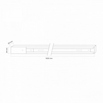 Sliede 1-fāzes VIDEX VLE-TRF001-B, 1m melna