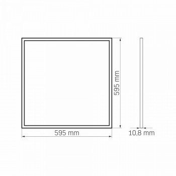 Rāmis LED 40W 4500Lm 4000K (591x591x11mm) VIDEX PA404W-NW (neitrāli balta gaisma)