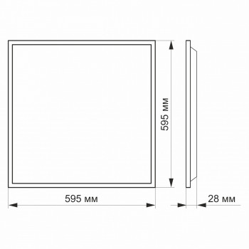 Panelis LED 40W 5100Lm 4000K (595x595x28mm) VIDEX VLE-PB404W (neitrāli balta gaisma)