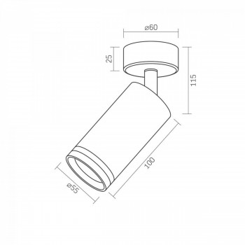 Wall and ceiling spotlight luminaire VIDEX-GU10-MARTIN-WHITE VL-SPF05B-W