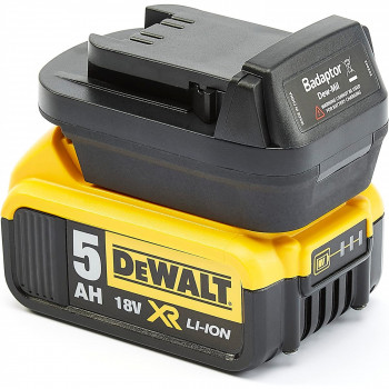 Badaptor adapters DEWALT XR baterija uz MILWAUKEE 18V instrumentu