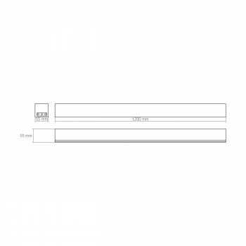 Lineārais LED gaismeklis (savstarpēji savienojams) 50W 1200mm, 5000Lm 5000K, IP20 VIDEX VL-BNL02-50125B (neitrāli balta gaisma), melns