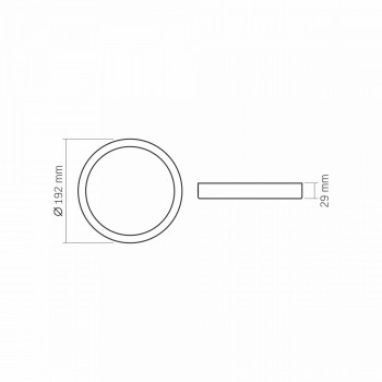 Gaismeklis LED virsapmetuma (aplis) 18W, 1850Lm 4000K, VIDEX (neitrāli balta gaisma)