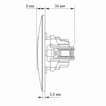 Kontaktligzda z/a 1V, Videx Binera, melna grafīta, IP20