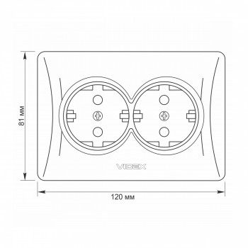 Kontaktligzda z/a 2V, Videx Binera, balta, IP20