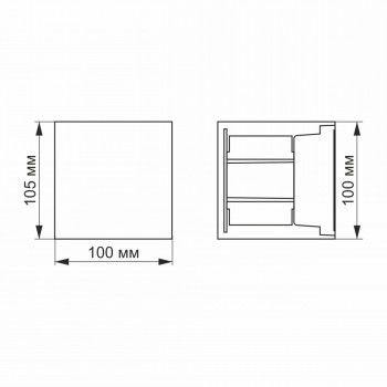 Fasādes gaismeklis LED abpusējs 6W, 520Lm 2700K, IP54 VIDEX-ERIC-BLACK (silti balta gaisma), melns