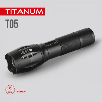 Lukturis LED 300Lm 6500K, Li-ion 18650 1200mAh vai 3xAAA, TITANUM TLF-T05