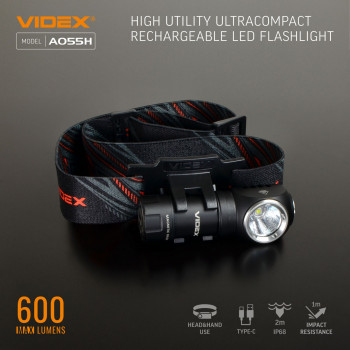 Lukturis LED Luminus SST20 10W, 600Lm 5700K, Li-ion 16340 800mAh - iekļauts! (maināms uz CR123A), VIDEX VLF-A055H, ar magnētu + komplektā stiprinājums lietošanai kā galvas lukturim!