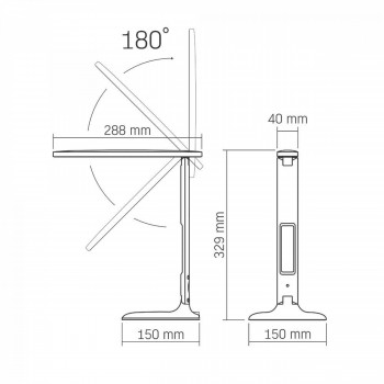 Galda lampa LED ar pulksteni, termometru, kalendāru, modinātāju - dimmējama 7W, 490Lm 3000/4000/5500K, VIDEX-RIO-WHITE (silti/neitrāli/auksti balta gaisma) balta