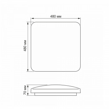 Iekštelpu gaismeklis LED 48W, 4320Lm 4000K, VIDEX-NATA IP44 mitrām telpām (neitrāli balta gaisma), balta