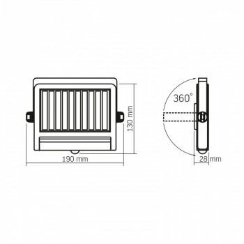 Solārais gaismeklis LED 6,4Wh, 600Lm 5000K, IP54, VIDEX VL-WLSO-025-S (neitrāli balta gaisma)