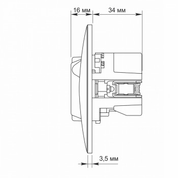 Kontaktligzda z/a 1V + ligzdas (USB-A + USB-C), Videx Binera, melna grafīta, IP20