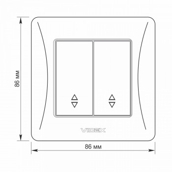Slēdzis (pārslēdzis) z/a 2P, Videx Binera, balta, IP20