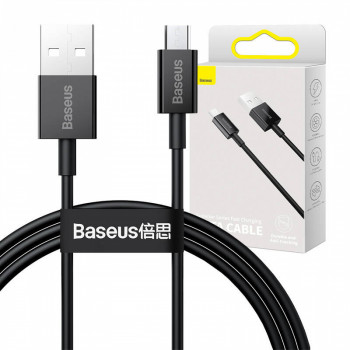 Baseus uzlādes un datu kabelis USB-A uz microUSB 2A 1m, melns