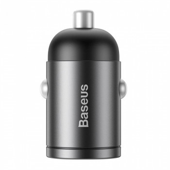 Baseus 12V auto lādētājs ar USB Type-C portu (2,5A) 30W, pelēks