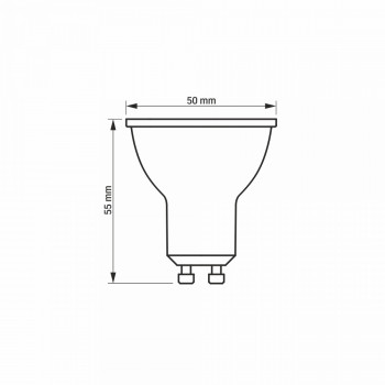 LED Bulb VIDEX-GU10-5W-WW