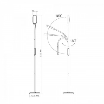 Stāvlampa LED dimmējama 12W, 1280Lm 3000/4000/5500K, VIDEX-TOKYO-WHITE (silti/neitrāli/auksti balta gaisma) balta