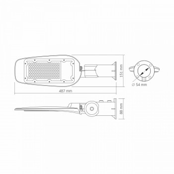 Ielu apgaismojums LED 50W 5000Lm 5000K VIDEX-STREET-LED-LEYA (neitrāli balta gaisma)