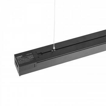 Lineārais LED gaismeklis (savstarpēji savienojams) 24W 600mm, 2400Lm 5000K, IP20 VIDEX VL-BNL02-24065B (neitrāli balta gaisma), melns