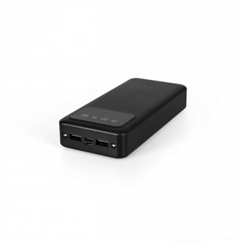 Power Bank - pārnēsājams akumulators 20 000mAh TITANUM OL22 Black, pieejamie porti: Micro USB, Type-C, 2USB