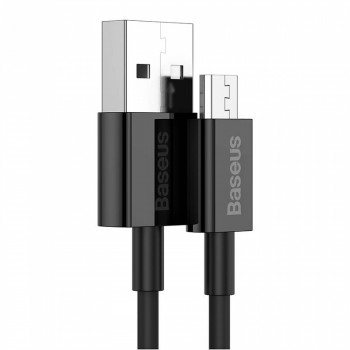 Baseus uzlādes un datu kabelis USB-A uz microUSB 2A 1m, melns