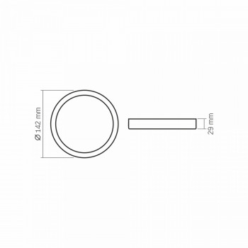 Gaismeklis LED virsapmetuma (aplis) 12W, 1250Lm 4000K, VIDEX (neitrāli balta gaisma)