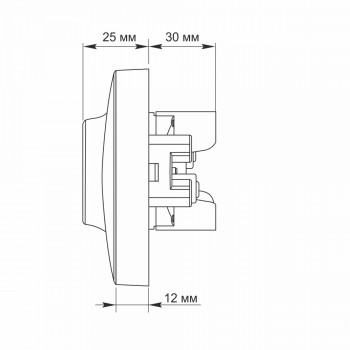 Kontaktligzda z/a 2V, Videx Binera, balta, IP20