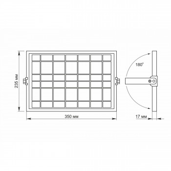 LED Solar Floodlight VIDEX VL-FSO2-505 50W