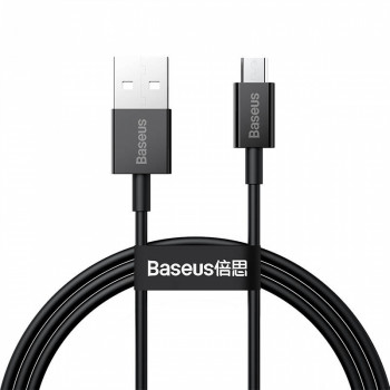 Baseus uzlādes un datu kabelis USB-A uz microUSB 2A 1m, melns