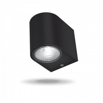 Fasādes gaismeklis LED 3W, 270Lm 2700K, IP54 VIDEX-PELLE-BLACK (silti balta gaisma), melns