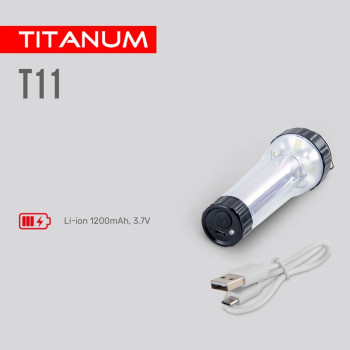 Lukturis LED ar ērtu uzkari 70Lm 5500K, Li-ion 18650 1200mAh (iebūvēts), TITANUM TLF-T11